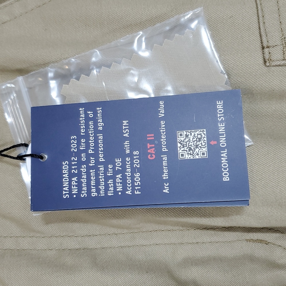 Bocomal FR NFPA 2112 CAT 2 Cargo Pants ~ Khaki - Picture 8 of 15